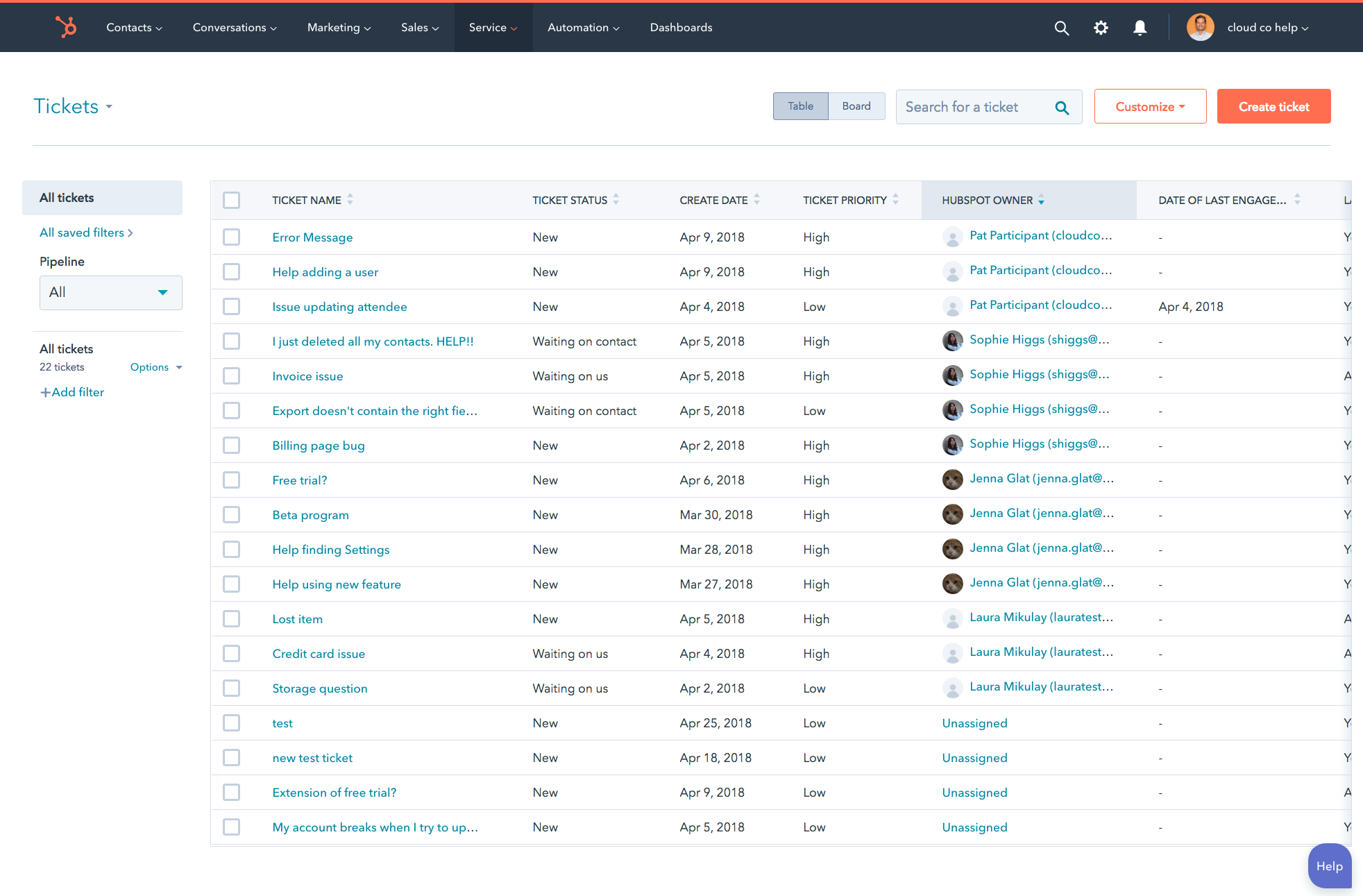 Help Desk Ticketing Software HubSpot   Ticketsrow View 